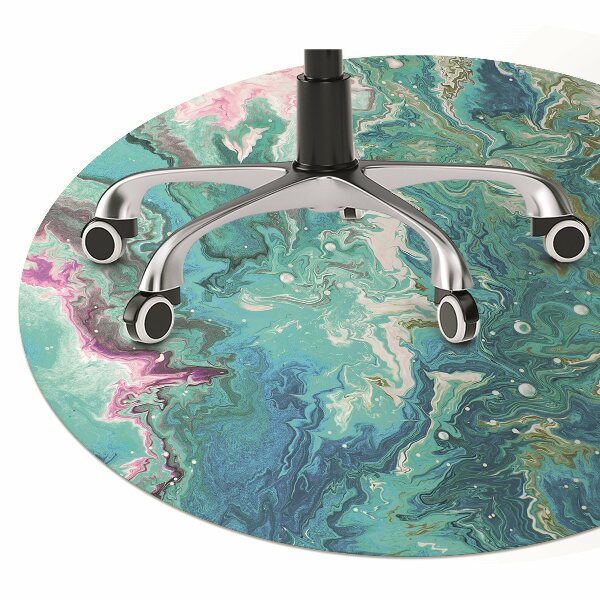 Tapis pour chaise de bureau Abstraction verte