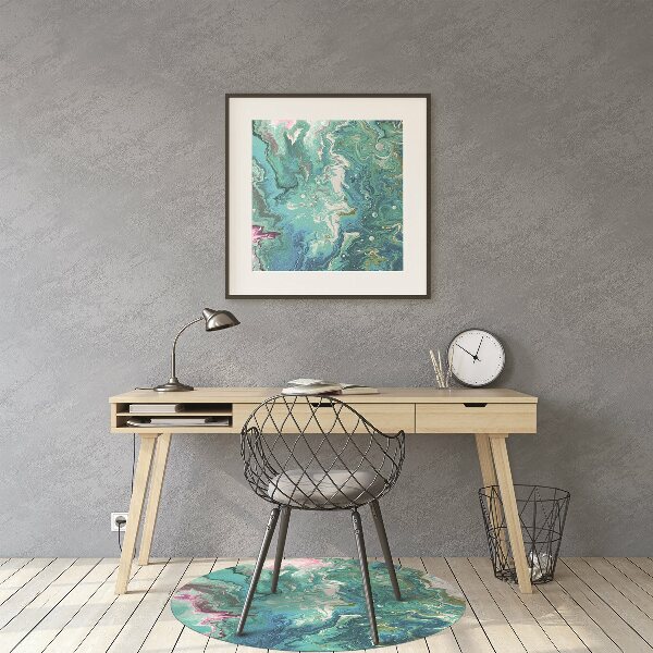 Tapis pour chaise de bureau Abstraction verte
