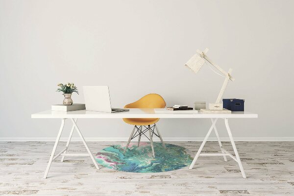 Tapis pour chaise de bureau Abstraction verte