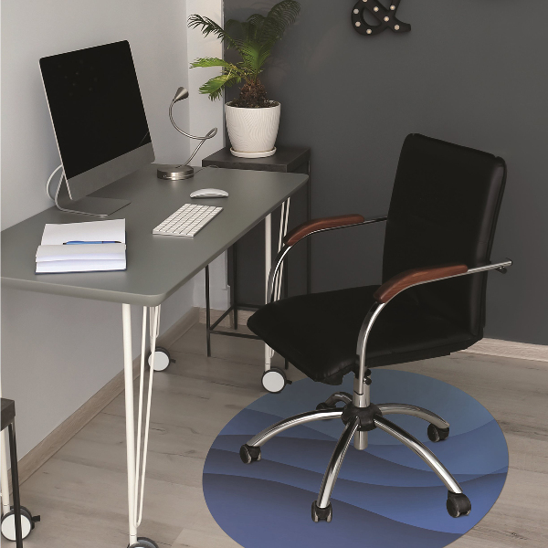 Tapis de chaise Transition bleue