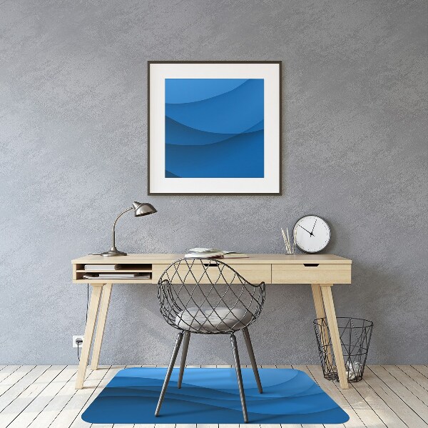 Tapis de chaise Transition bleue