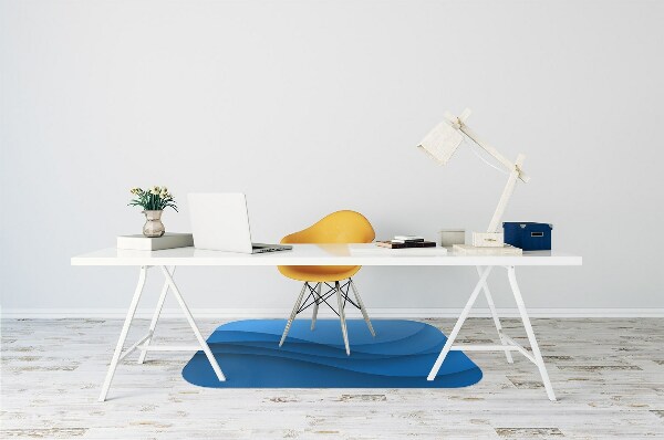 Tapis de chaise Transition bleue