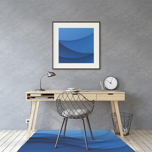 Tapis de chaise Transition bleue
