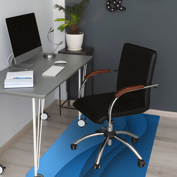 Tapis de chaise Transition bleue