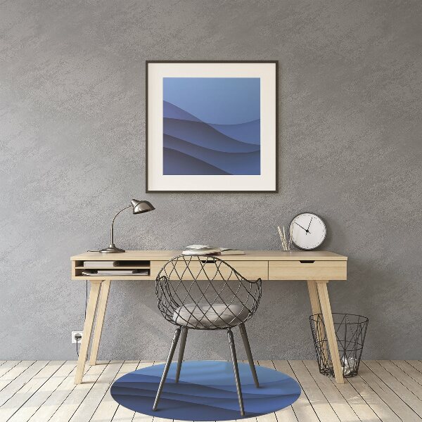 Tapis de chaise Transition bleue