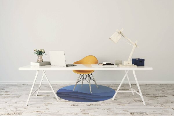 Tapis de chaise Transition bleue