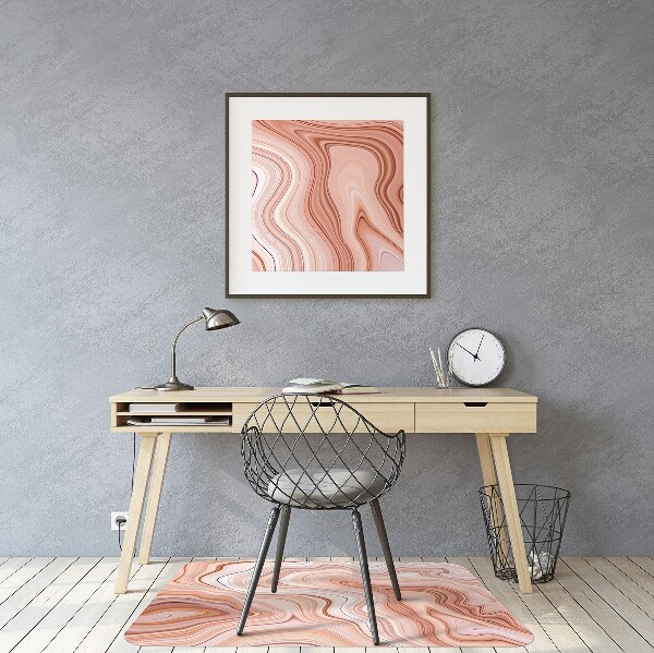 Tapis de chaise de bureau Ecru abstraction