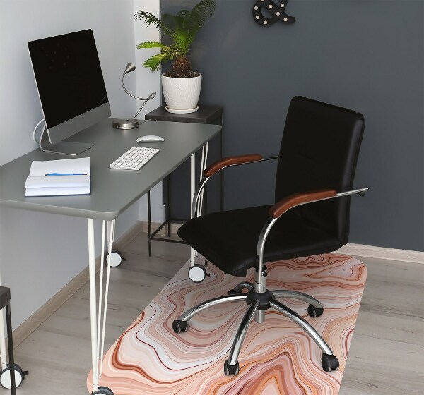 Tapis de chaise de bureau Ecru abstraction