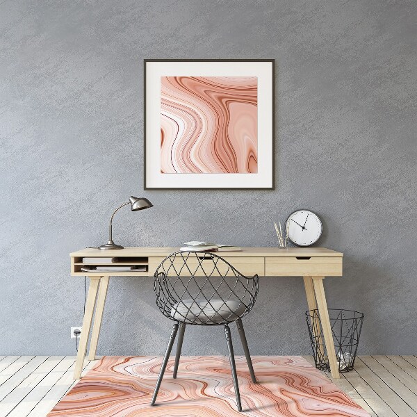 Tapis de chaise de bureau Ecru abstraction