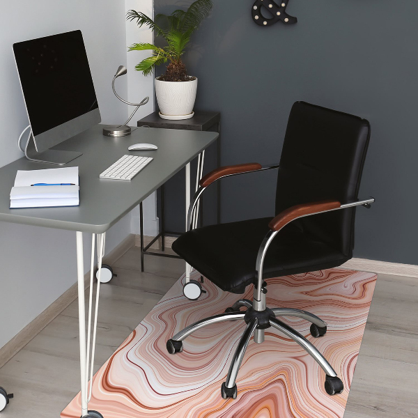 Tapis de chaise de bureau Ecru abstraction