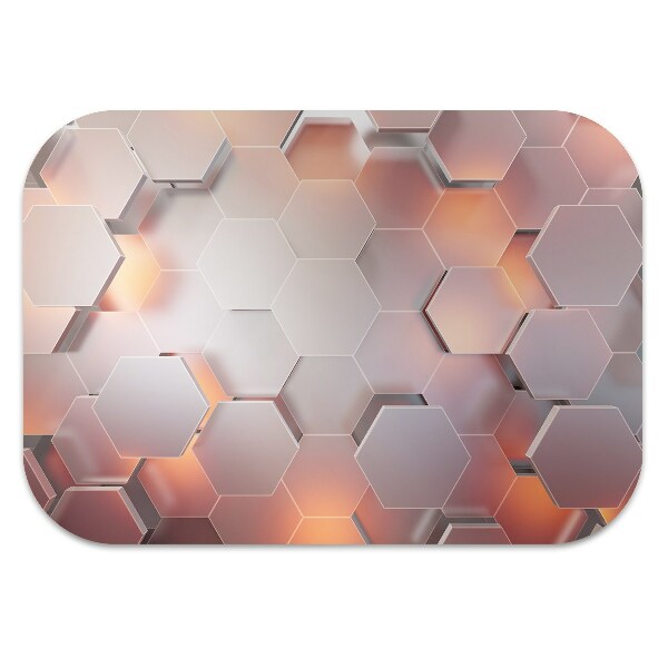 Tapis protège sol Hexes d'abstraction