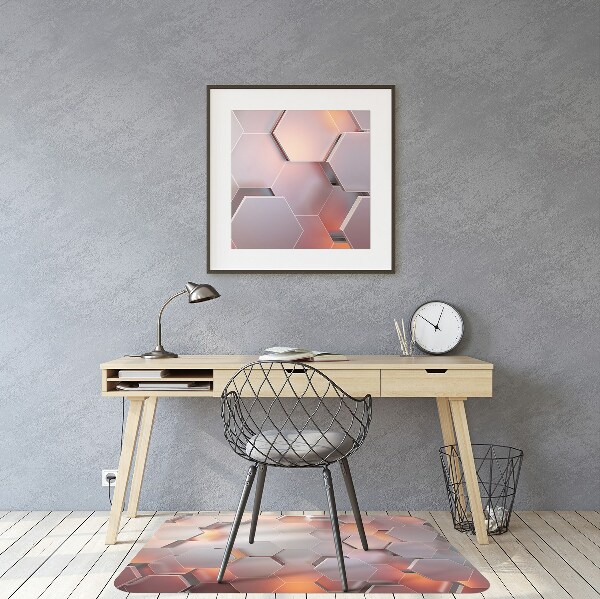 Tapis protège sol Hexes d'abstraction