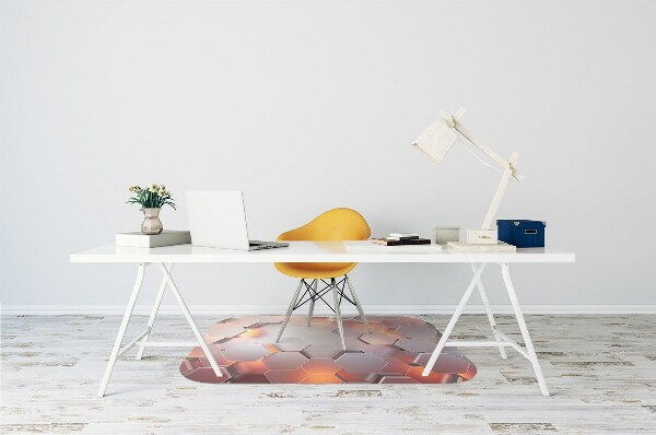 Tapis protège sol Hexes d'abstraction