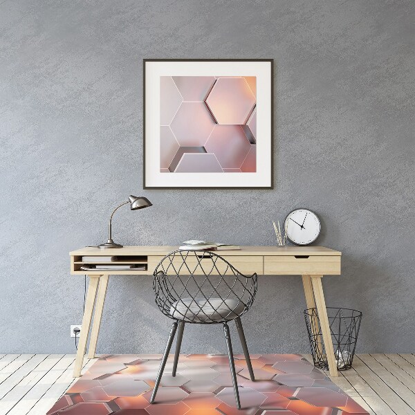 Tapis protège sol Hexes d'abstraction