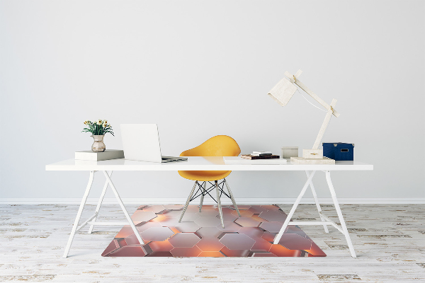 Tapis protège sol Hexes d'abstraction