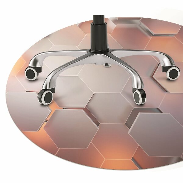 Tapis protège sol Hexes d'abstraction