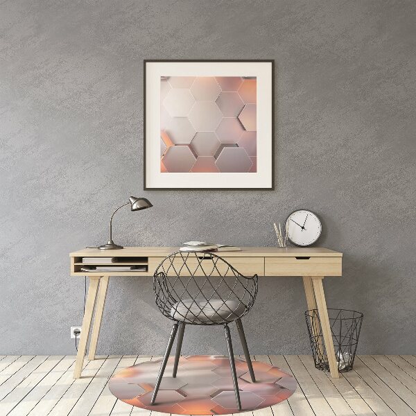 Tapis protège sol Hexes d'abstraction