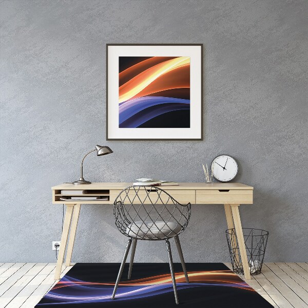 Tapis pour chaise de bureau Des rayons