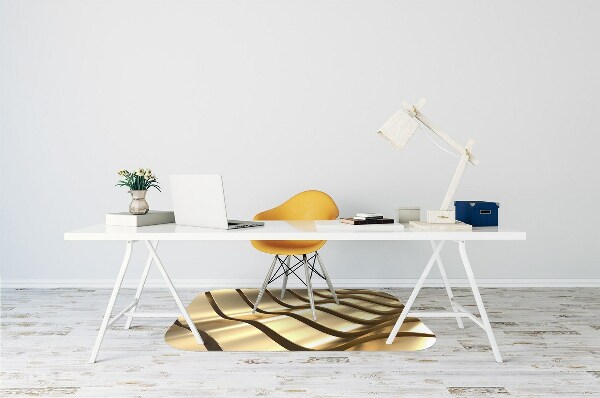 Tapis pour chaise de bureau Éléments dorés