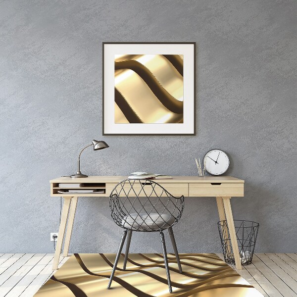 Tapis pour chaise de bureau Éléments dorés