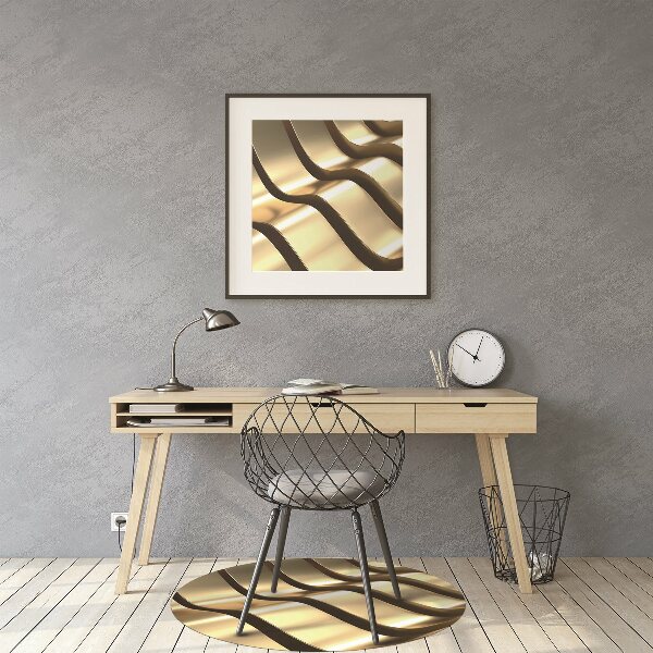 Tapis pour chaise de bureau Éléments dorés