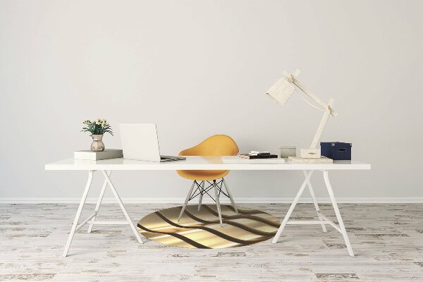 Tapis pour chaise de bureau Éléments dorés
