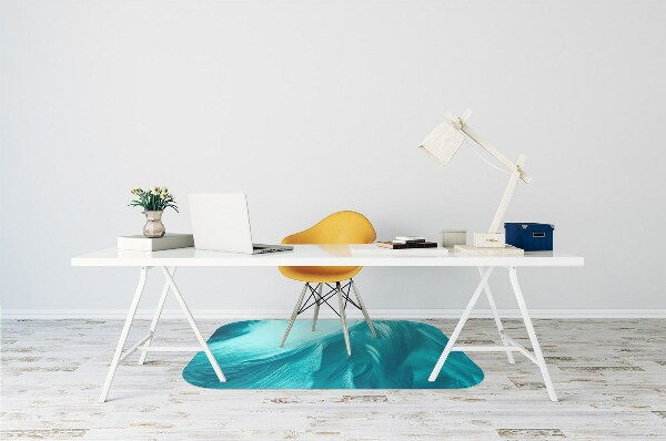 Tapis protège sol Plumes bleues
