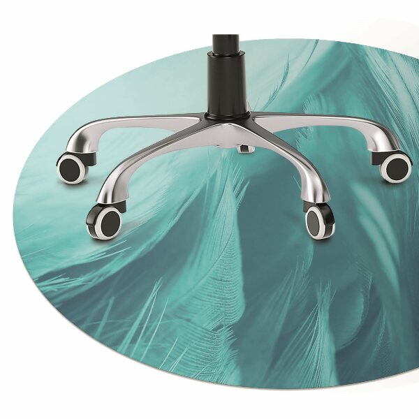 Tapis protège sol Plumes bleues