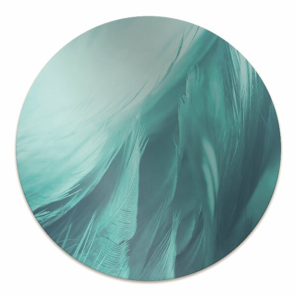 Tapis protège sol Plumes bleues