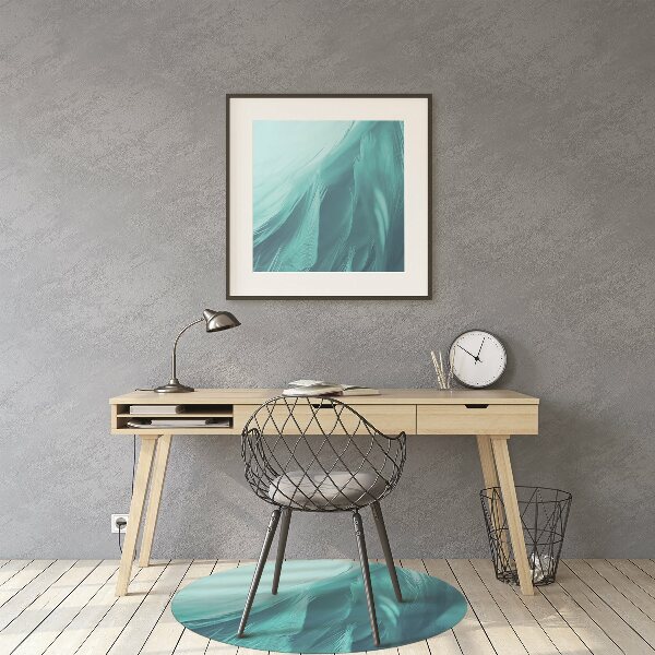 Tapis protège sol Plumes bleues