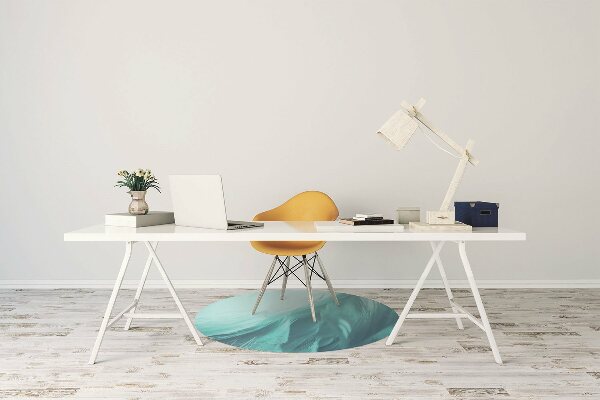Tapis protège sol Plumes bleues