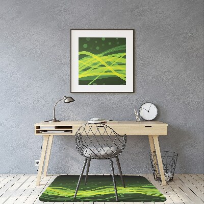 Tapis bureau Rayures vertes