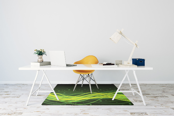 Tapis bureau Rayures vertes