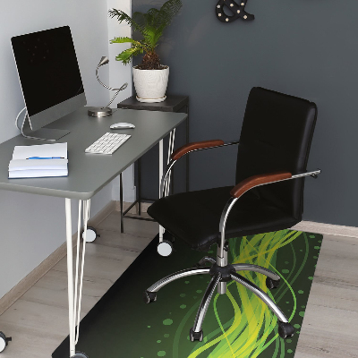 Tapis bureau Rayures vertes