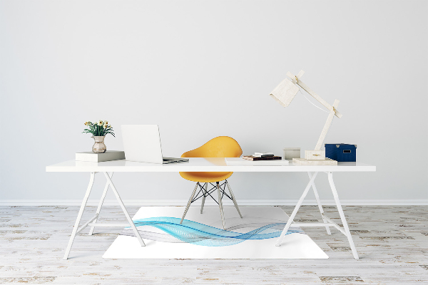 Tapis fauteuil bureau Rayures bleu-gris
