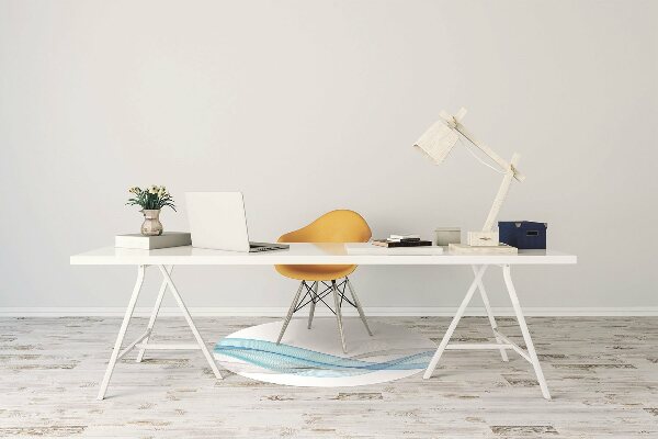 Tapis fauteuil bureau Rayures bleu-gris