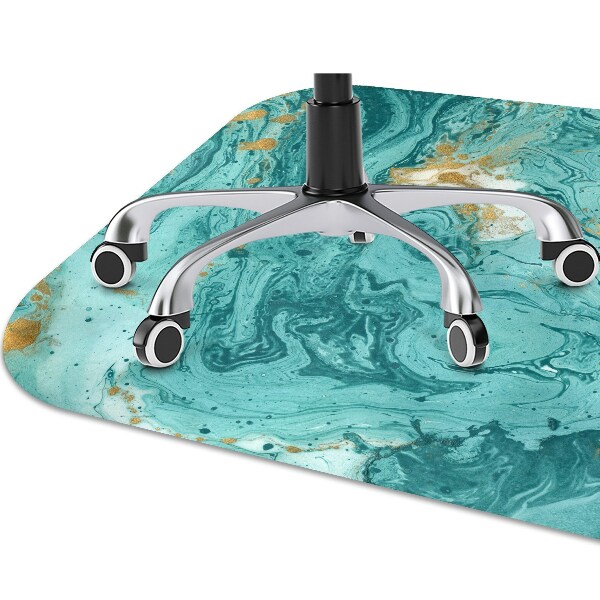 Tapis protège sol Marbre turquoise