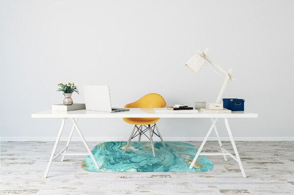 Tapis protège sol Marbre turquoise