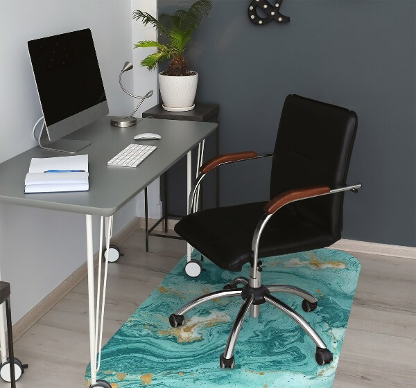 Tapis protège sol Marbre turquoise