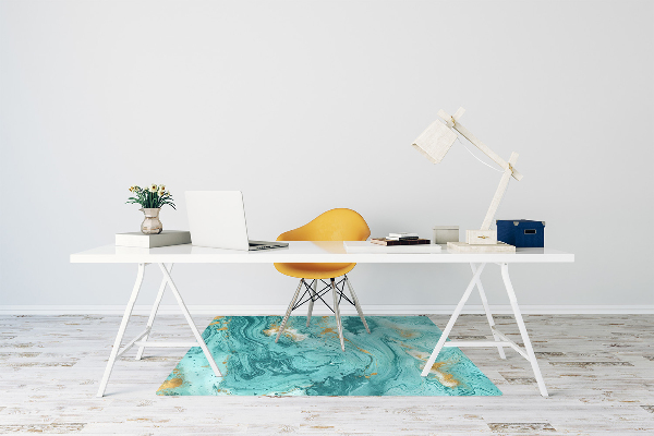 Tapis protège sol Marbre turquoise