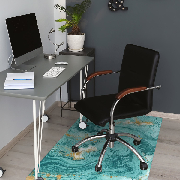 Tapis protège sol Marbre turquoise