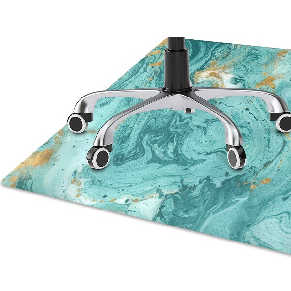 Tapis protège sol Marbre turquoise