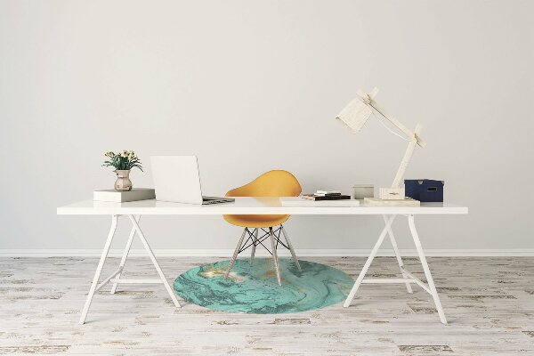 Tapis protège sol Marbre turquoise