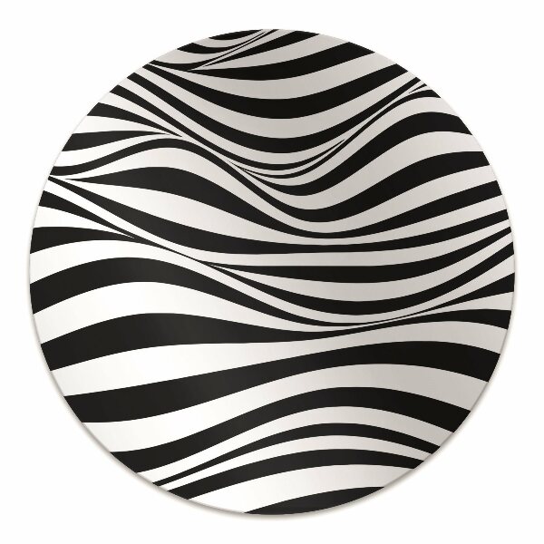 Tapis fauteuil bureau do biura Vagues noires et blanches