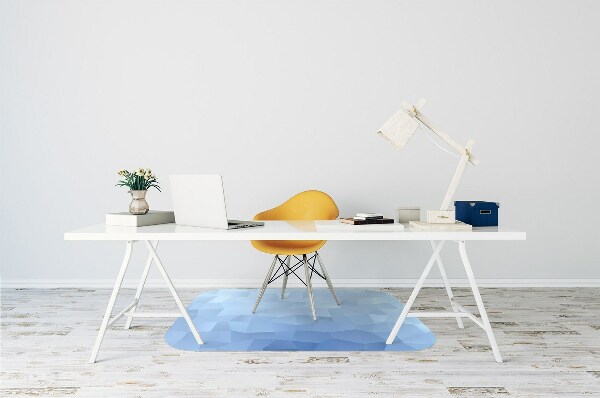 Tapis de chaise Abstraction bleue
