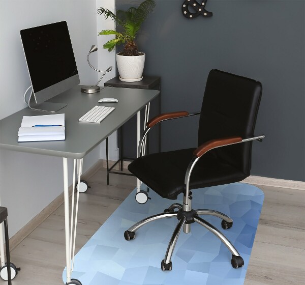 Tapis de chaise Abstraction bleue