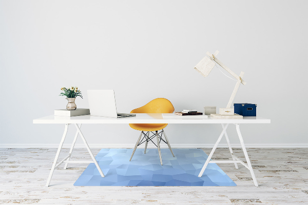 Tapis de chaise Abstraction bleue