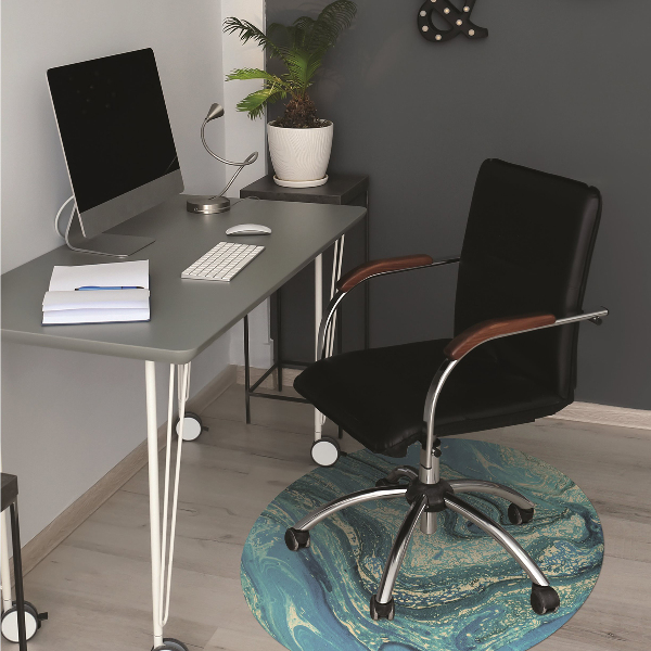 Tapis de chaise Abstraction bleue