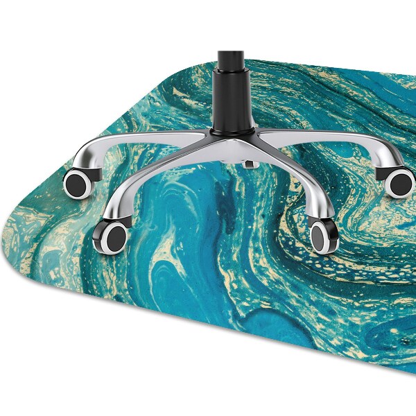 Tapis de chaise Abstraction bleue