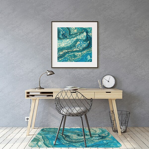 Tapis de chaise Abstraction bleue